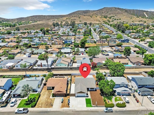 10758 Princess Arlene Dr, Santee, CA 92071 - aerial view of residential area featuring a mountain backdrop