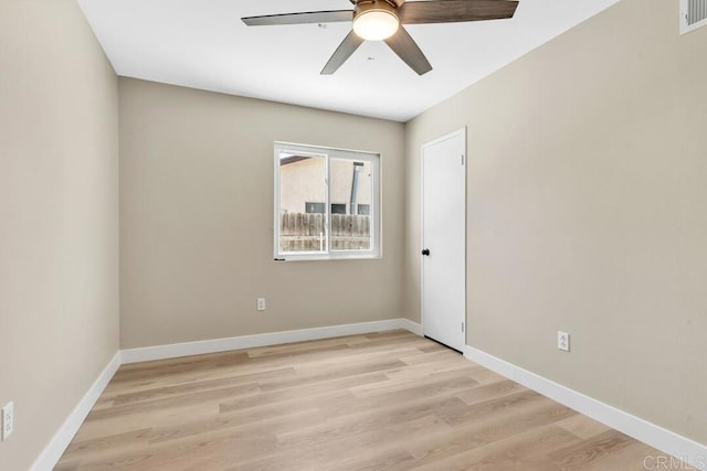 10758 Princess Arlene Dr, Santee, CA 92071 - empty room featuring light wood finished floors and a ceiling fan
