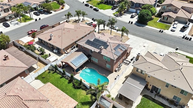 296 Lady Bell Way, Perris, CA 92571 - aerial view of residential area featuring a pool area