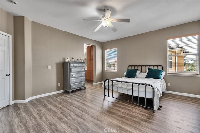 296 Lady Bell Way, Perris, CA 92571 - bedroom with wood finished floors and ceiling fan