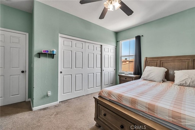 296 Lady Bell Way, Perris, CA 92571 - bedroom featuring carpet floors, a closet, and a ceiling fan