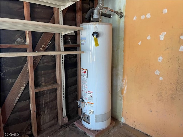 3917 Wood Ln, Bakersfield, CA 93309 - utility room with gas water heater