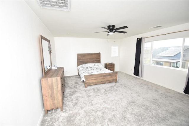 5280 Coyote St, Hemet, CA 92545 - carpeted bedroom featuring a ceiling fan