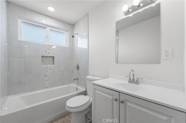 1534 Richfield Ave, Rosamond, CA 93560 - full bathroom featuring vanity, shower / washtub combination, and wood finished floors