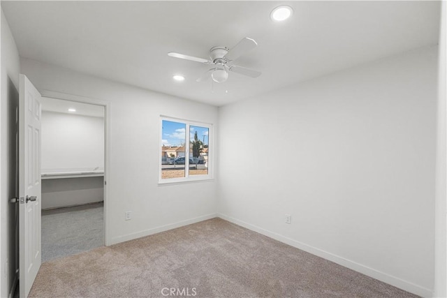 1534 Richfield Ave, Rosamond, CA 93560 - unfurnished bedroom with recessed lighting, carpet, and a ceiling fan