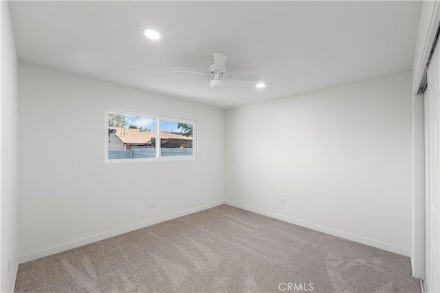 1534 Richfield Ave, Rosamond, CA 93560 - carpeted empty room featuring ceiling fan and recessed lighting