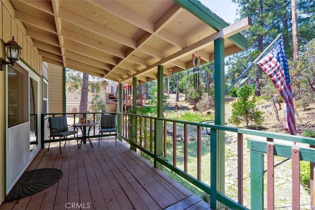 52926 Balsam Dr, Oakhurst, CA 93644 - view of wooden terrace