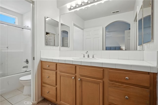 8554 Burnet Ave Unit 144, North Hills, CA 91343 - full bathroom featuring vanity, shower / washtub combination, and tile patterned floors