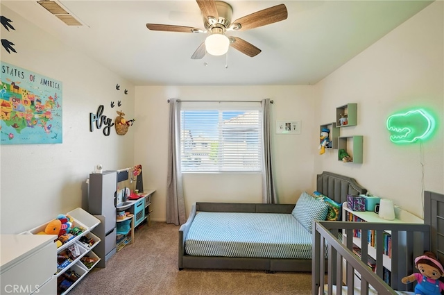8554 Burnet Ave Unit 144, North Hills, CA 91343 - carpeted bedroom with ceiling fan