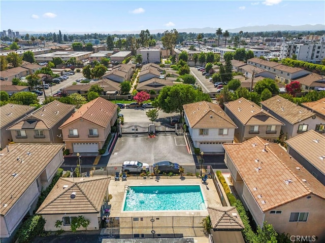 8554 Burnet Ave Unit 144, North Hills, CA 91343 - aerial view of residential area with a pool