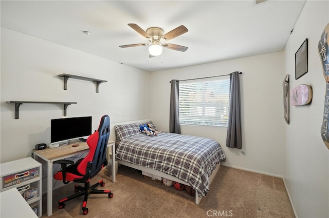 8554 Burnet Ave Unit 144, North Hills, CA 91343 - carpeted bedroom featuring a ceiling fan and baseboards