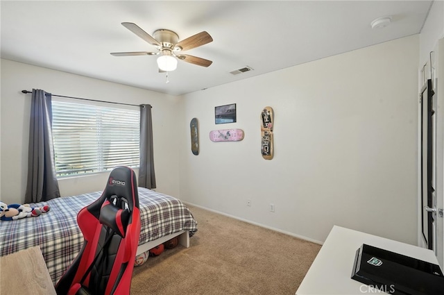 8554 Burnet Ave Unit 144, North Hills, CA 91343 - carpeted bedroom featuring ceiling fan and baseboards