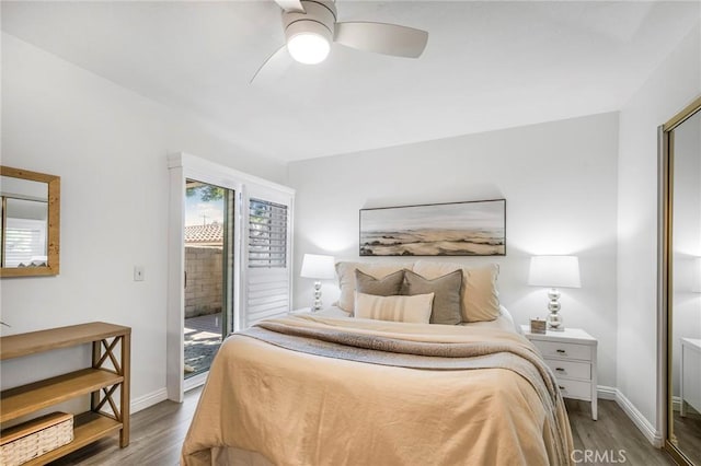 939 W Pine St Unit 44/D, Upland, CA 91786 - bedroom featuring access to exterior, wood finished floors, and multiple windows