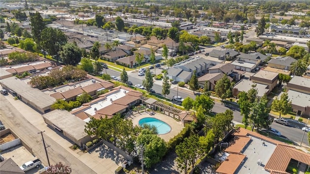 939 W Pine St Unit 44/D, Upland, CA 91786 - aerial view of residential area with a pool area