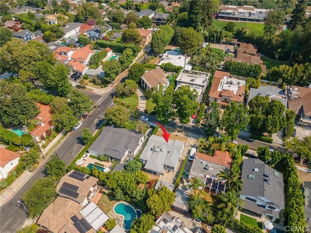 10348 Woodbridge St, Toluca Lake, CA 91602 - aerial overview of property's location featuring nearby suburban area