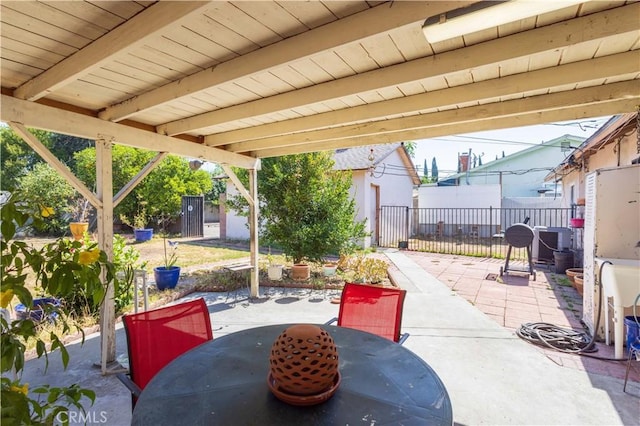 16533 Nordhoff St, North Hills, CA 91343 - fenced backyard with outdoor dining space and a patio