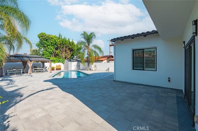 6204 Oak Ave, Temple City, CA 91780 - view of swimming pool with a gazebo and a patio area