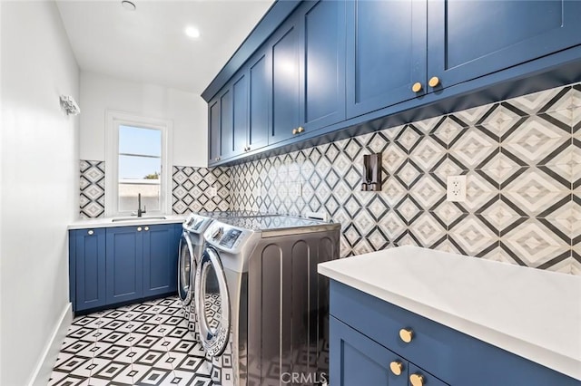 6204 Oak Ave, Temple City, CA 91780 - laundry room featuring cabinet space and washing machine and clothes dryer