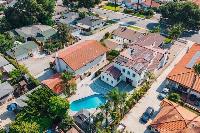 6204 Oak Ave, Temple City, CA 91780 - aerial view of residential area featuring a pool area