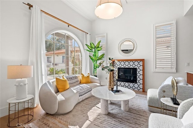6204 Oak Ave, Temple City, CA 91780 - living area with a fireplace