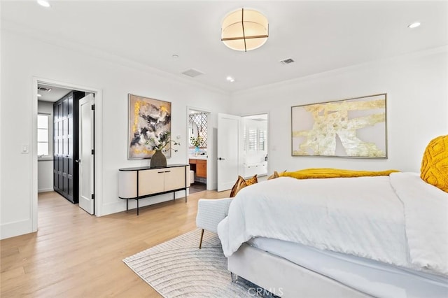 6204 Oak Ave, Temple City, CA 91780 - bedroom featuring light wood-style floors and recessed lighting