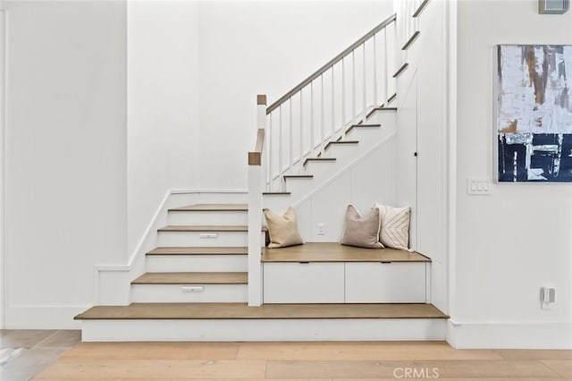 6204 Oak Ave, Temple City, CA 91780 - stairway featuring wood finished floors