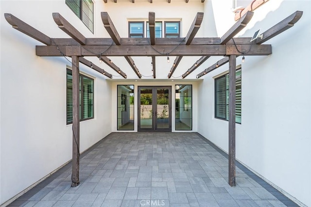 6204 Oak Ave, Temple City, CA 91780 - view of patio featuring a pergola and french doors
