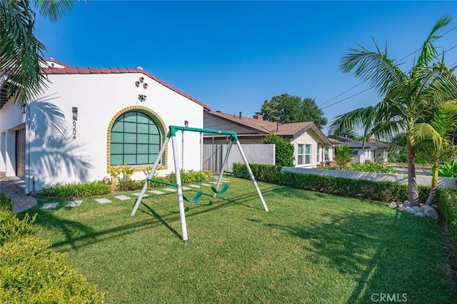 6204 Oak Ave, Temple City, CA 91780 - view of grassy yard featuring a playground