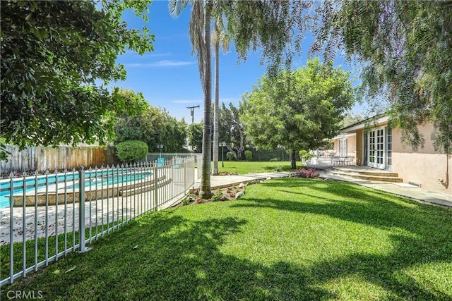 1310 Santa Margarita Dr, Arcadia, CA 91006 - fenced backyard with a patio and french doors