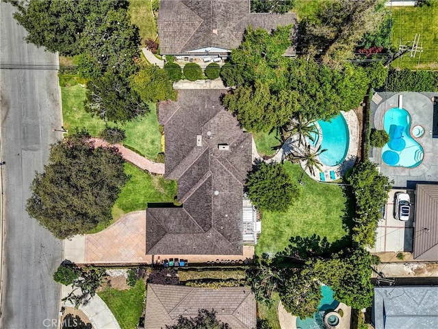 1310 Santa Margarita Dr, Arcadia, CA 91006 - bird's eye view of a pool area