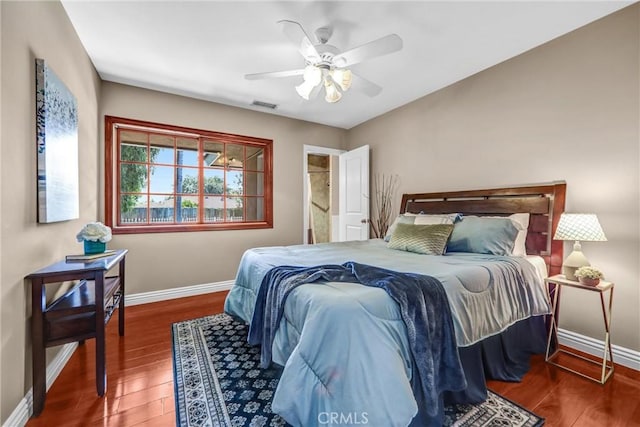 1310 Santa Margarita Dr, Arcadia, CA 91006 - bedroom with wood finished floors and a ceiling fan