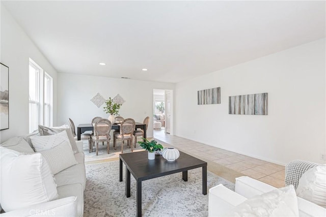 391 Franciscan Way, Oceanside, CA 92057 - living area with plenty of natural light, recessed lighting, and light tile patterned flooring