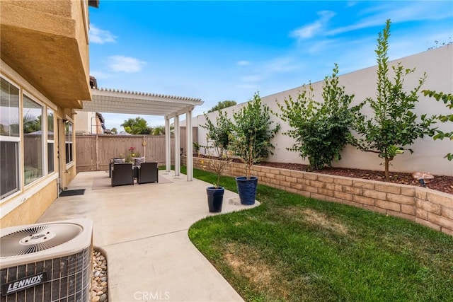 391 Franciscan Way, Oceanside, CA 92057 - fenced backyard featuring a pergola and a patio area