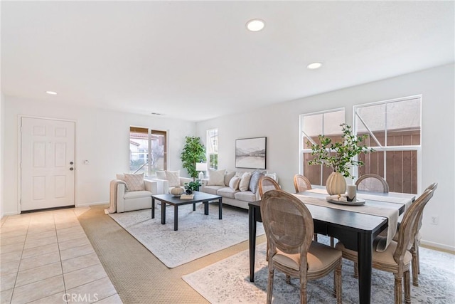 391 Franciscan Way, Oceanside, CA 92057 - dining area with light tile patterned floors and recessed lighting