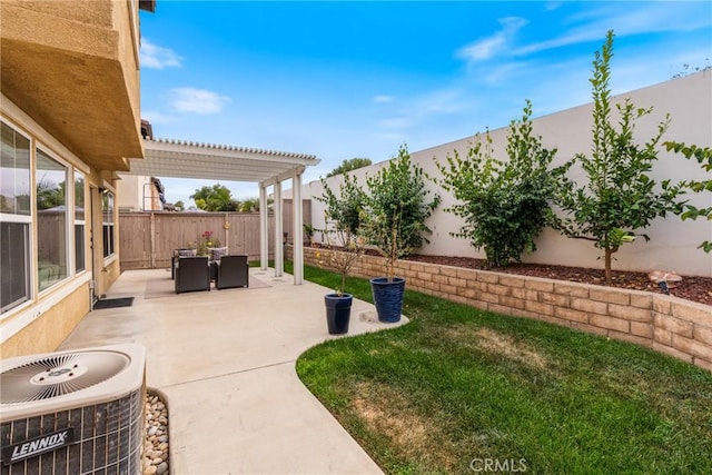 391 Franciscan Way, Oceanside, CA 92057 - fenced backyard featuring a pergola and a patio area
