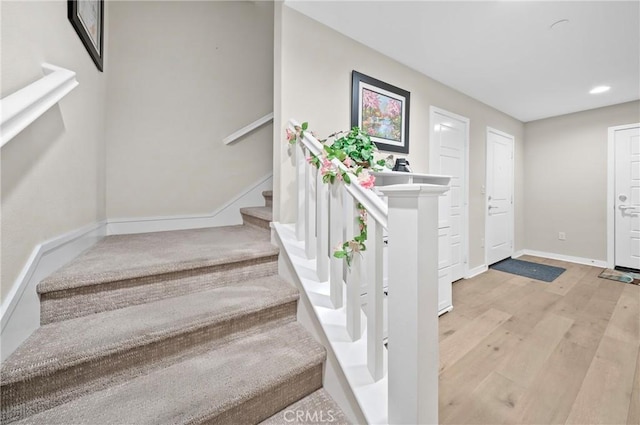 20950 Cornerstone Dr, Walnut, CA 91789 - entrance foyer featuring stairs, light wood-style floors, and recessed lighting