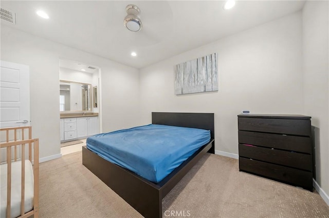 20950 Cornerstone Dr, Walnut, CA 91789 - bedroom featuring carpet flooring, recessed lighting, and connected bathroom