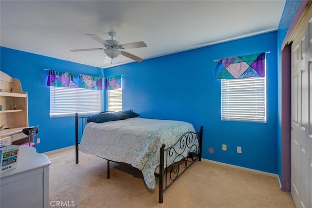 1166 Labrador Ct, Newman, CA 95360 - bedroom featuring a closet, carpet flooring, and a ceiling fan