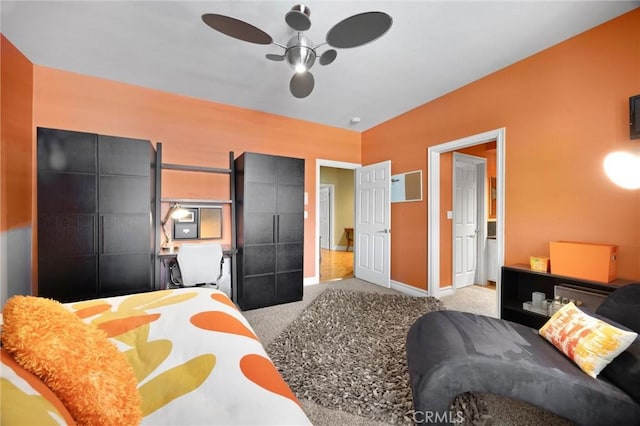 8905 Saint Cloud Ln, Bakersfield, CA 93311 - bedroom with carpet and a ceiling fan