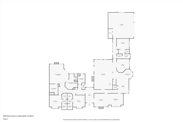8905 Saint Cloud Ln, Bakersfield, CA 93311 - view of floor plan / room layout