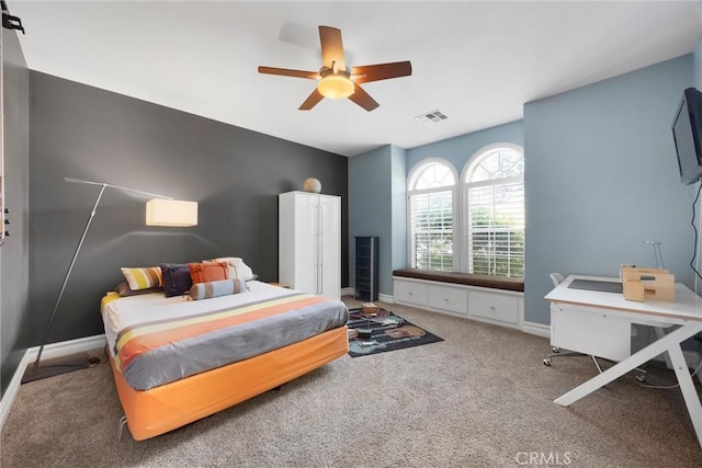 8905 Saint Cloud Ln, Bakersfield, CA 93311 - carpeted bedroom featuring baseboards and ceiling fan