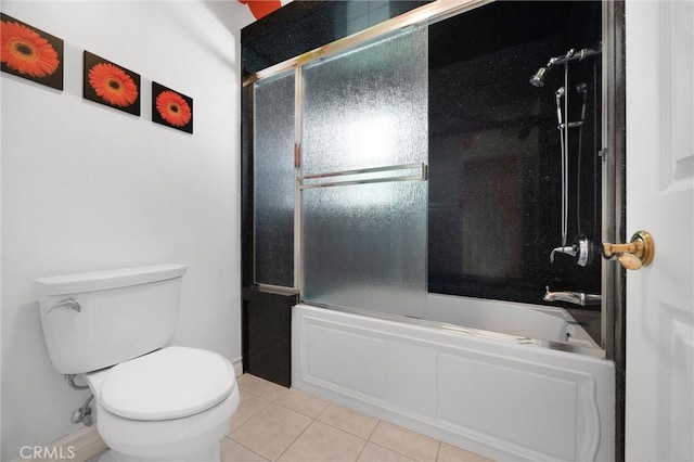 8905 Saint Cloud Ln, Bakersfield, CA 93311 - full bathroom with tile patterned floors and bath / shower combo with glass door