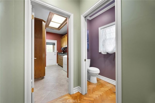 8905 Saint Cloud Ln, Bakersfield, CA 93311 - bathroom featuring toilet and baseboards