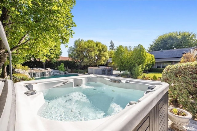 8905 Saint Cloud Ln, Bakersfield, CA 93311 - view of pool featuring a hot tub
