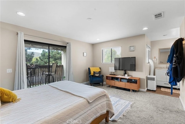 1330 W Apricot Ave, Lompoc, CA 93436 - carpeted bedroom with access to exterior and recessed lighting