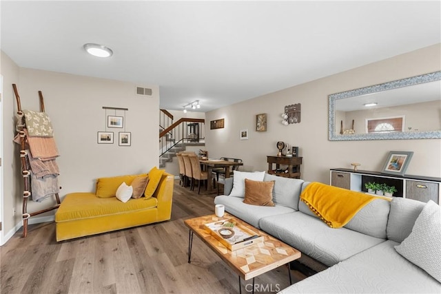 1330 W Apricot Ave, Lompoc, CA 93436 - living area with stairs and wood finished floors