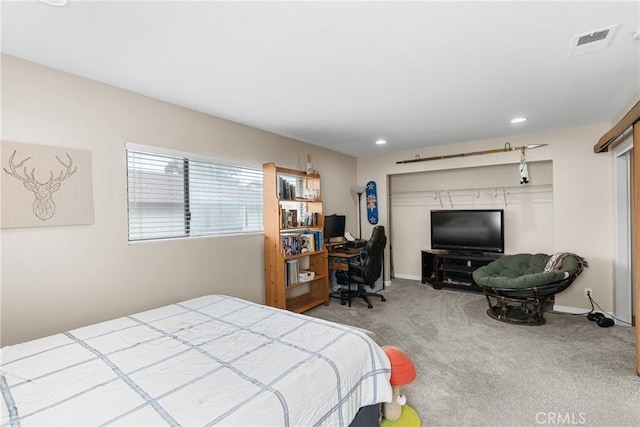 1330 W Apricot Ave, Lompoc, CA 93436 - bedroom with carpet, recessed lighting, and an office area