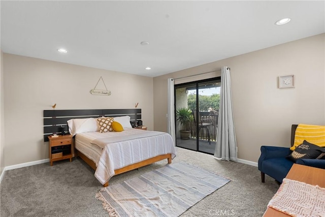 1330 W Apricot Ave, Lompoc, CA 93436 - bedroom featuring carpet floors, access to exterior, and recessed lighting