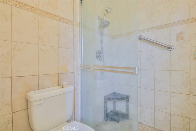 15339 Regalado St, Hacienda Heights, CA 91745 - bathroom featuring tile walls and a shower stall