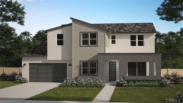 15926 Conservatory, Fontana, CA 92336 - view of front facade featuring a shingled roof, brick siding, and driveway